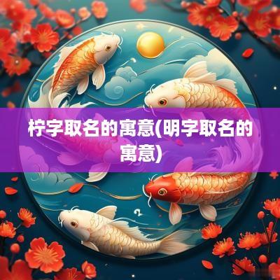 柠字取名的寓意(明字取名的寓意)