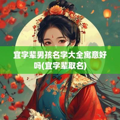 宜字辈男孩名字大全寓意好吗(宜字辈取名)