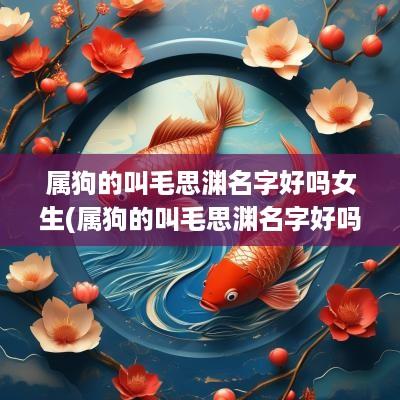 属狗的叫毛思渊名字好吗女生(属狗的叫毛思渊名字好吗女孩) 属狗的叫毛思渊名字好吗女生(属狗的叫毛思渊名字好吗女孩)