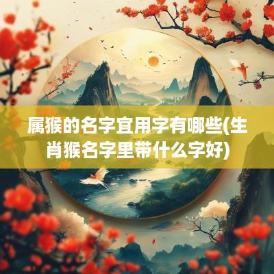 属猴的名字宜用字有哪些(生肖猴名字里带什么字好)