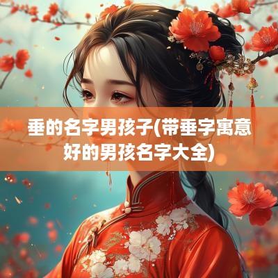 垂的名字男孩子(带垂字寓意好的男孩名字大全)