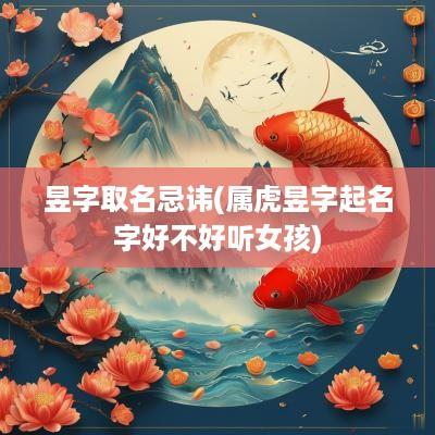 昱字取名忌讳(属虎昱字起名字好不好听女孩)