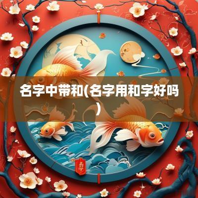 名字中带和(名字用和字好吗)