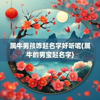 属牛男孩咋起名字好听呢(属牛的男宝起名字)