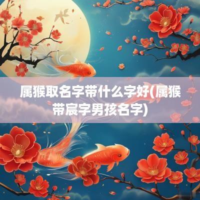 属猴取名字带什么字好(属猴带宸字男孩名字)