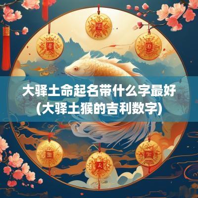 大驿土命起名带什么字最好(大驿土猴的吉利数字)