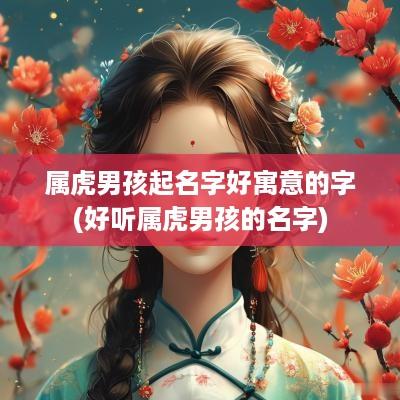属虎男孩起名字好寓意的字(好听属虎男孩的名字)