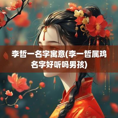 李哲一名字寓意(李一哲属鸡名字好听吗男孩)
