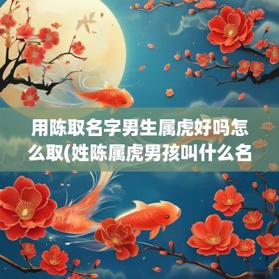 用陈取名字男生属虎好吗怎么取(姓陈属虎男孩叫什么名字好听)