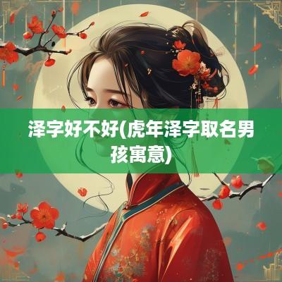 泽字好不好(蛇年泽字取名男孩寓意)