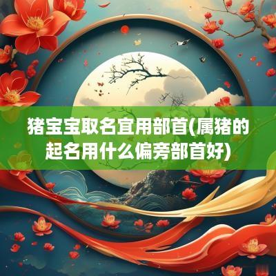 猪宝宝取名宜用部首(属猪的起名用什么偏旁部首好)