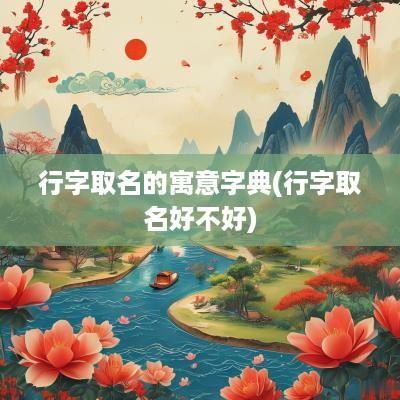 行字取名的寓意字典(行字取名好不好)