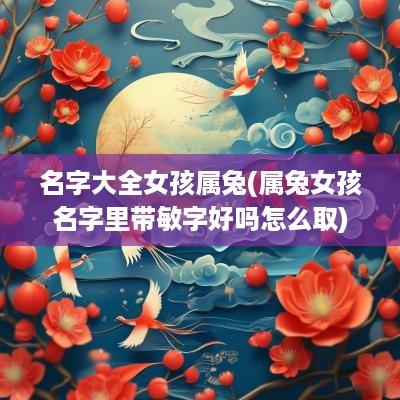 名字大全女孩属兔(属兔女孩名字里带敏字好吗怎么取)