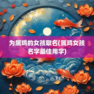 为属鸡的女孩取名(属鸡女孩名字最佳用字)