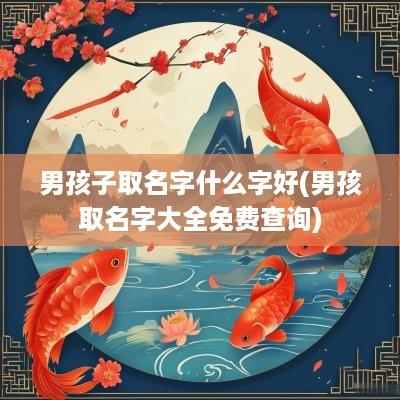 男孩子取名字什么字好(男孩取名字大全免费查询)