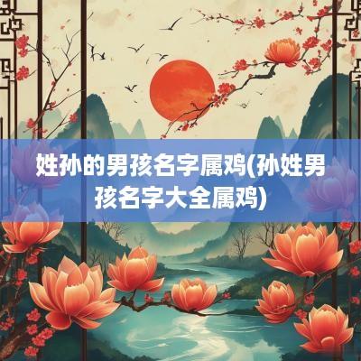 姓孙的男孩名字属鸡(孙姓男孩名字大全属鸡)
