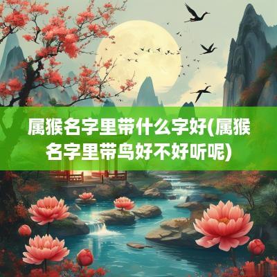 属猴名字里带什么字好(属猴名字里带鸟好不好听呢)