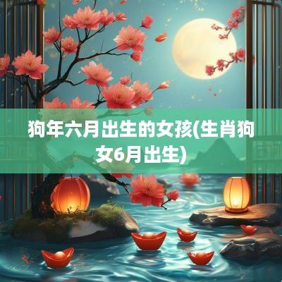 狗年六月出生的女孩(生肖狗女6月出生)