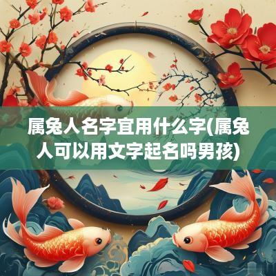 属兔人名字宜用什么字(属兔人可以用文字起名吗男孩)