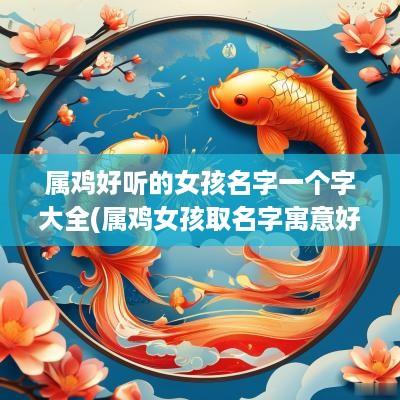 属鸡好听的女孩名字一个字大全(属鸡女孩取名字寓意好的字)