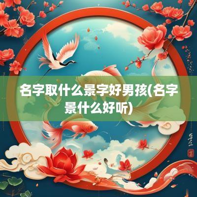 名字取什么景字好男孩(名字景什么好听)