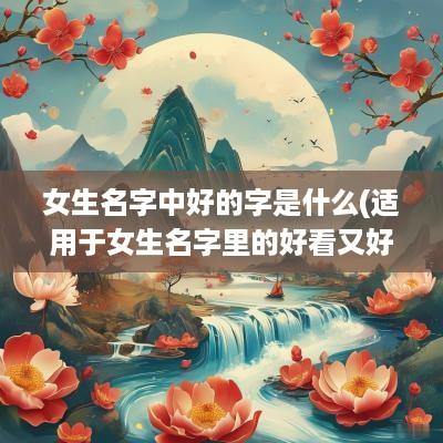女生名字中好的字是什么(适用于女生名字里的好看又好听的字)