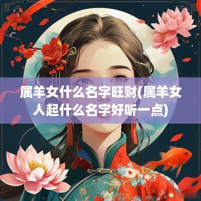属羊女什么名字旺财(属羊女人起什么名字好听一点)