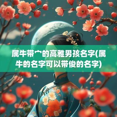 属牛带宀的高雅男孩名字(属牛的名字可以带俊的名字)