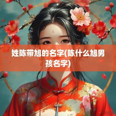 姓陈带旭的名字(陈什么旭男孩名字)