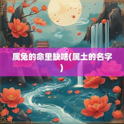 属兔的命里缺啥(属土的名字)