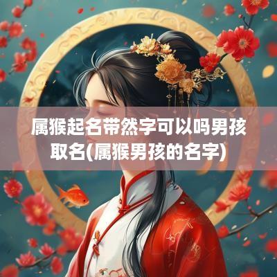 属猴起名带然字可以吗男孩取名(属猴男孩的名字)