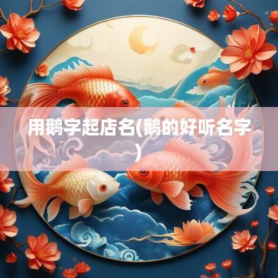 用鹅字起店名(鹅的好听名字)