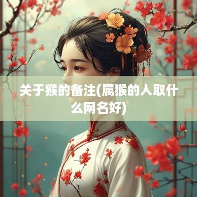 关于猴的备注(属猴的人取什么网名好)
