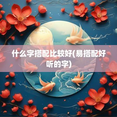 什么字搭配比较好(易搭配好听的字)