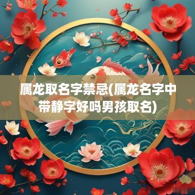 属龙取名字禁忌(属龙名字中带静字好吗男孩取名)