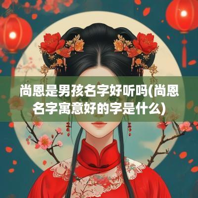 尚恩是男孩名字好听吗(尚恩名字寓意好的字是什么)