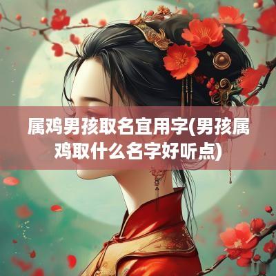 属鸡男孩取名宜用字(男孩属鸡取什么名字好听点)