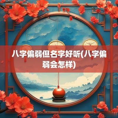 八字偏弱但名字好听(八字偏弱会怎样)
