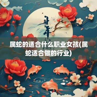 属蛇的适合什么职业女孩(属蛇适合做的行业)