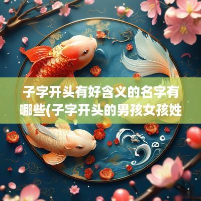 子字开头有好含义的名字有哪些(子字开头的男孩女孩姓名大全)