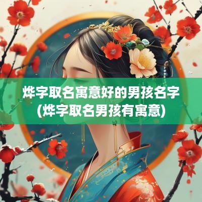 烨字取名寓意好的男孩名字(烨字取名男孩有寓意)