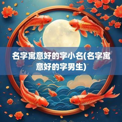 名字寓意好的字小名(名字寓意好的字男生)
