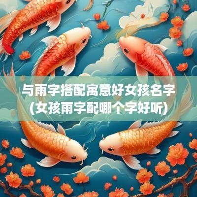 与雨字搭配寓意好女孩名字(女孩雨字配哪个字好听)