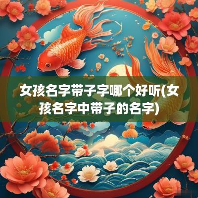 女孩名字带子字哪个好听(女孩名字中带子的名字)