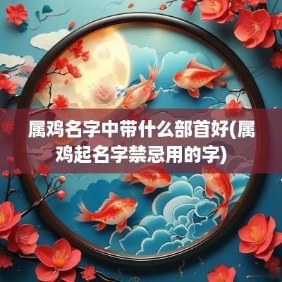 属鸡名字中带什么部首好(属鸡起名字禁忌用的字)