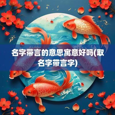 名字带言的意思寓意好吗(取名字带言字)