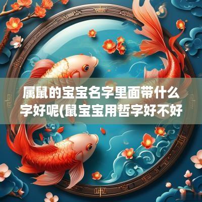 属鼠的宝宝名字里面带什么字好呢(鼠宝宝用哲字好不好)