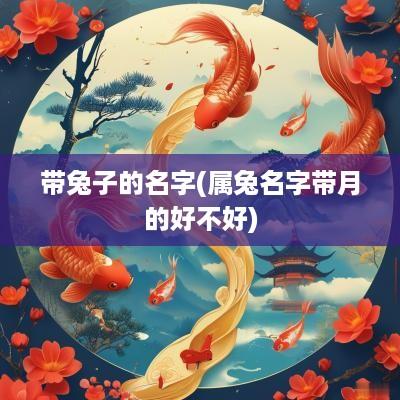 带兔子的名字(属兔名字带月的好不好)