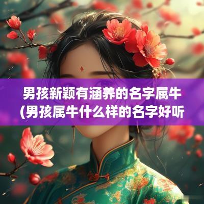 男孩新颖有涵养的名字属牛(男孩属牛什么样的名字好听一点)