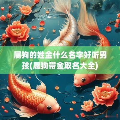 属狗的姓金什么名字好听男孩(属狗带金取名大全)